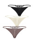 LASCANA Tanga crem / gri taupe / negru - Pled.ro