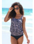 LASCANA Tankini top mauve / negru - Pled.ro