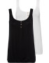 LASCANA Top crem / negru - Pled.ro