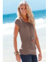 LASCANA Tricou gri taupe / negru - Pled.ro