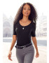 LASCANA Tricou negru / alb - Pled.ro