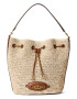 Lauren Ralph Lauren Geantă tip sac 'ANDIE' alb kitt / maro caramel - Pled.ro