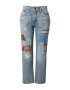 Lauren Ralph Lauren Jeans albastru denim / auriu / verde / roșu - Pled.ro