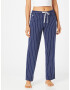 Lauren Ralph Lauren Pantaloni de pijama bleumarin / alb - Pled.ro