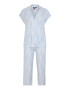 Lauren Ralph Lauren Pijama albastru deschis / mov deschis / alb - Pled.ro