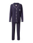 Lauren Ralph Lauren Pijama bleumarin / alb - Pled.ro