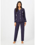 Lauren Ralph Lauren Pijama bleumarin / alb - Pled.ro