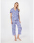 Lauren Ralph Lauren Pijama indigo / opal / roz / alb - Pled.ro