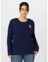 Lauren Ralph Lauren Plus Pulover 'MONTIVA' bleumarin / alb - Pled.ro