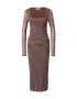 LeGer by Lena Gercke Rochie 'Blanca' maro / alb - Pled.ro