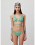 LeGer by Lena Gercke Slip costum de baie 'Caro' verde / alb - Pled.ro