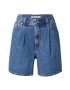 LEVI'S Pantaloni cu cute 'PLEATED RIBCAGE SHORT' albastru denim - Pled.ro