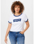 Levi's® Plus Tricou 'PL GRAPHIC MINI RINGER NEUTRALS' albastru închis / alb - Pled.ro