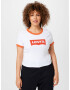 Levi's® Plus Tricou 'PL GRAPHIC MINI RINGER NEUTRALS' portocaliu închis / alb - Pled.ro