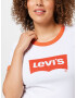 Levi's® Plus Tricou 'PL GRAPHIC MINI RINGER NEUTRALS' portocaliu închis / alb - Pled.ro