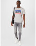 LEVI'S Tricou 'LSE_GRAPHIC CREWNECK TE GREYS' albastru / gri amestecat / roz deschis / negru - Pled.ro