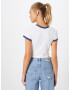 LEVI'S Tricou 'GRAPHIC RINGER MINI TEE BLUES' bleumarin / alb - Pled.ro