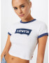 LEVI'S Tricou 'GRAPHIC RINGER MINI TEE BLUES' bleumarin / alb - Pled.ro