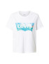 LEVI'S Tricou 'GRAPHIC JORDIE TEE NEUTRALS' turcoaz / alb - Pled.ro