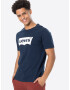 LEVI'S ® Tricou bleumarin / alb - Pled.ro