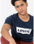 LEVI'S ® Tricou bleumarin / alb - Pled.ro