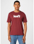 LEVI'S Tricou 'SS RELAXED FIT TEE MULTI-COLOR' roșu bordeaux / alb - Pled.ro