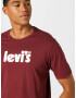 LEVI'S Tricou 'SS RELAXED FIT TEE MULTI-COLOR' roșu bordeaux / alb - Pled.ro