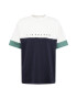 Lindbergh Tricou bleumarin / verde jad / alb - Pled.ro