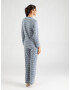 Lindex Pijama albastru porumbel / alb - Pled.ro