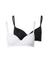 Lindex Sutien 'Lilja Theresia' negru / alb murdar - Pled.ro