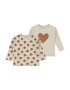 Lindex Tricou 'Gingerbread' bej deschis / maro / negru - Pled.ro