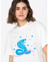 LOCAL HEROES Tricou albastru neon / roz deschis / alb - Pled.ro