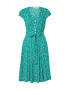 Louche Rochie tip bluză 'CATHLEEN' verde / alb - Pled.ro