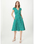 Louche Rochie tip bluză 'CATHLEEN' verde / alb - Pled.ro