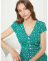 Louche Rochie tip bluză 'CATHLEEN' verde / alb - Pled.ro