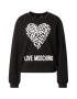 Love Moschino Bluză de molton negru / alb - Pled.ro