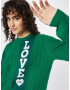 Love Moschino Pulover 'MAGLIA' verde iarbă / verde închis / alb - Pled.ro