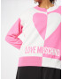 Love Moschino Pulover roz / alb - Pled.ro