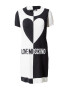 Love Moschino Rochie negru / alb - Pled.ro