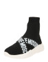 Love Moschino Sneaker înalt negru / alb - Pled.ro