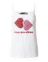 Love Moschino Top roz pal / roşu închis / alb - Pled.ro