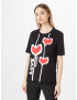 Love Moschino Tricou '3HEARTS' roșu / negru / alb - Pled.ro