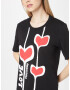 Love Moschino Tricou '3HEARTS' roșu / negru / alb - Pled.ro