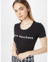 Love Moschino Tricou 'MAGLIETTA' negru / alb - Pled.ro