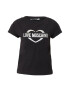 Love Moschino Tricou 'MAGLIETTA' negru / argintiu - Pled.ro