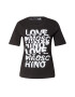 Love Moschino Tricou negru / alb - Pled.ro