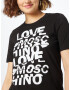 Love Moschino Tricou negru / alb - Pled.ro