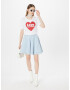 Love Moschino Tricou roșu / alb - Pled.ro