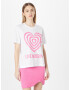 Love Moschino Tricou roz / alb - Pled.ro