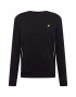 Lyle & Scott Bluză de molton negru / alb - Pled.ro